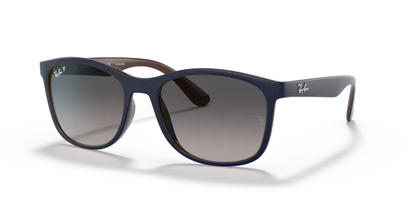 Ray-Ban RB 4374 6601M3 - Blue on brown thumbnail