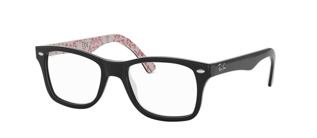 Ray-Ban RX 5228 5014 TOP BLACK ON TEXTURE RED thumbnail