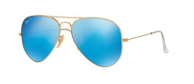 Ray-Ban RB 3025 112/4L AVIATOR™ LARGE METAL FLASH LENSES POLARIZED thumbnail