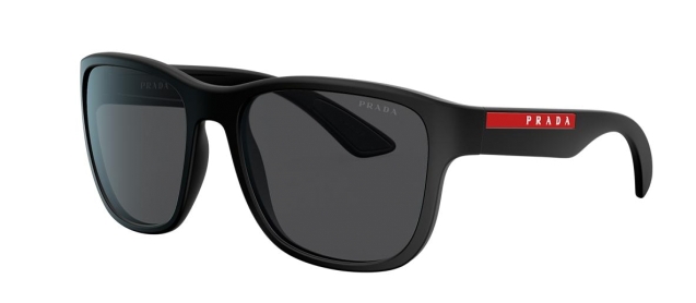 Prada Sport PS 01U DG05S0 BLACK RUBBER thumbnail