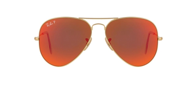 Ray-Ban RB 3025 112/4D AVIATOR™ LARGE METAL FLASH LENSES POLARIZED thumbnail