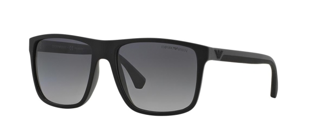Emporio Armani EA 4033 Black Grey Rubber Polarized 5229T3 thumbnail
